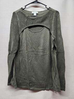 Christopher & Banks Green Long Sleeve Shirt